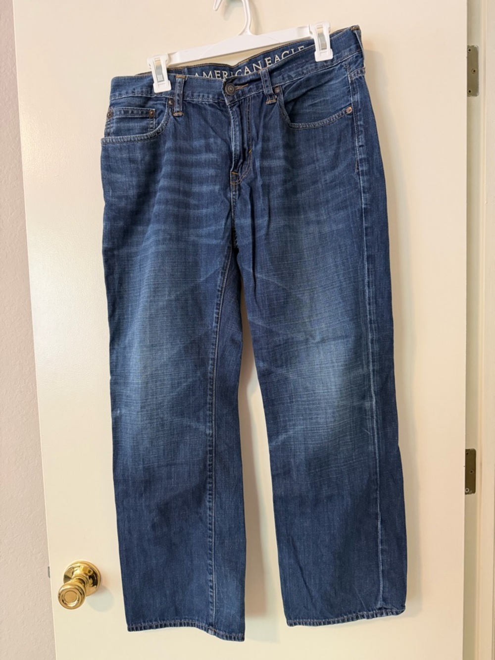 American Eagle Outfitters Men’s Blue Relaxed Straight Jeans